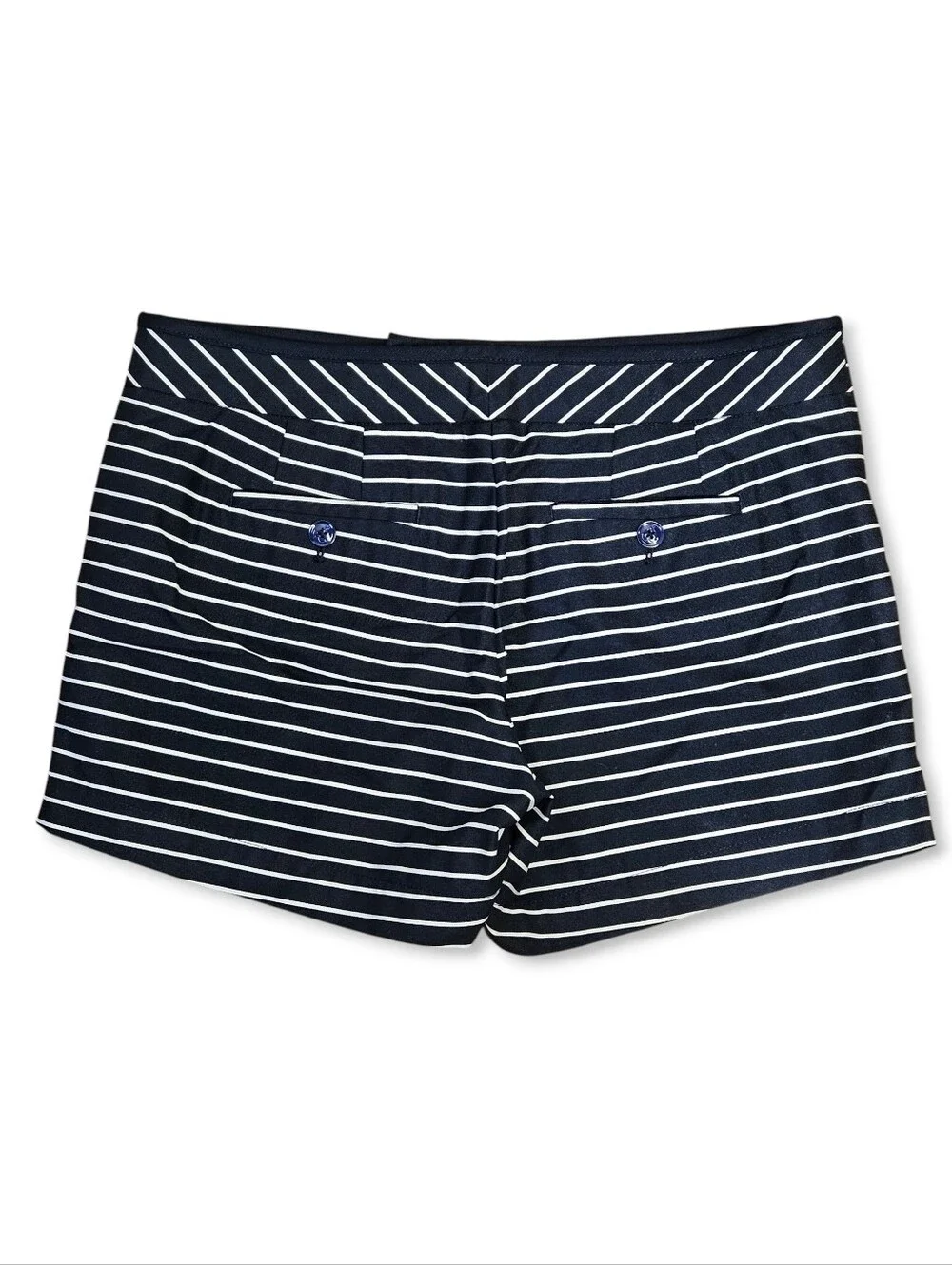 Tommy Hilfiger Size 12 Shorts Navy Striped Sailor 100% Cotton Nautical Retro